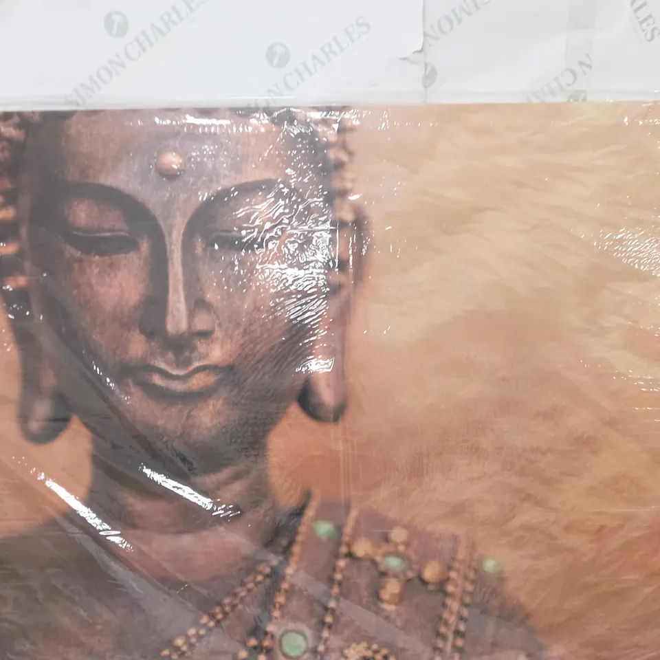 BOXED URBAN DESIGNS BUDDHA PHOTOGRAPHIC PRINT WRAPPED ON CANVAS 60X80CM