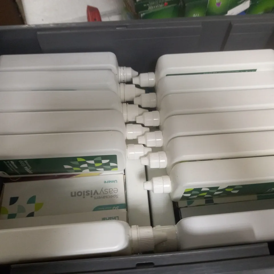 LOT OF ASSORTED EYE CARE ITEMS TO INCLUDE SPECSAVERS, EYE EXPERT AND BAUSCH & LOMB