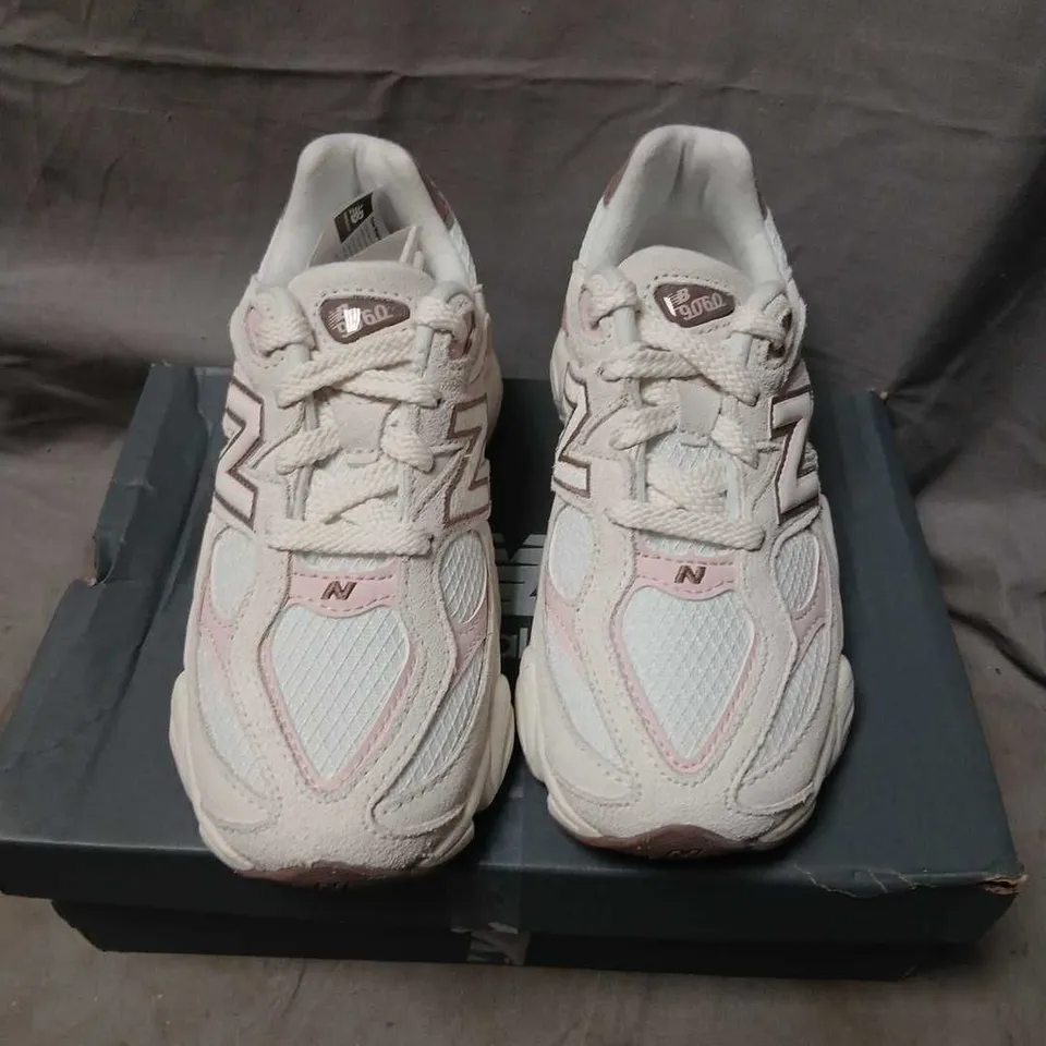 NEW BALANCE 9060 SNEAKERS – PINK/WHITE (PC9060JE) UK KID'S SIZE 13.5