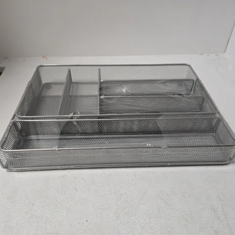 SEALED HONEY-CAN-DO KCH 02163 STEEL MESH 7 COMPARTMENT EXPANDABLE UTILITY DRAWER ORGANIZER, SILVER