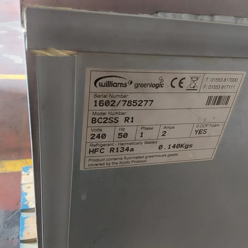 WILLIAMS BC2SSR1 COMMERCIAL DRINKS FRIDGE