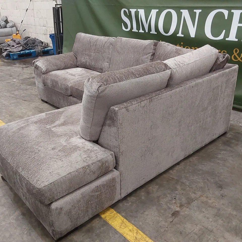 SALERNO STANDARD SEATER FABRIC RIGHT HAND CORNER CHAISE SOFA  RRP £999