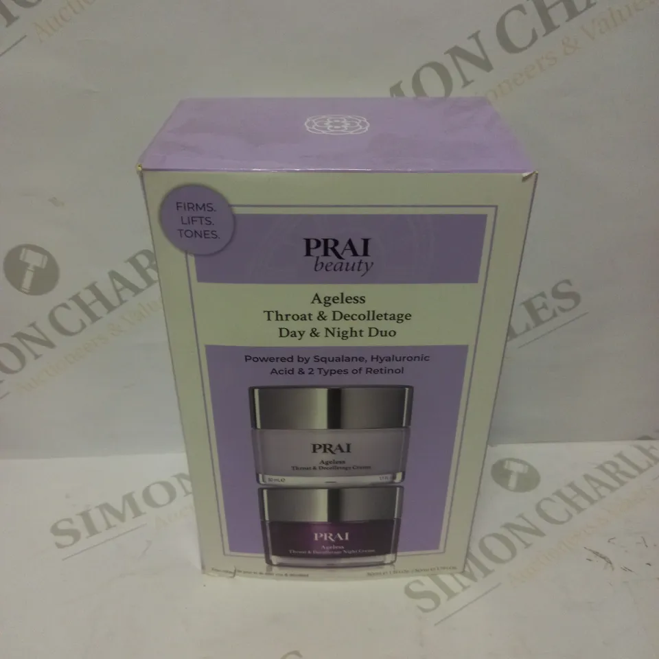 PRAI BEAUTY AGELESS THROAT & DECOLLETAGE DAY AND NIGHT DUO