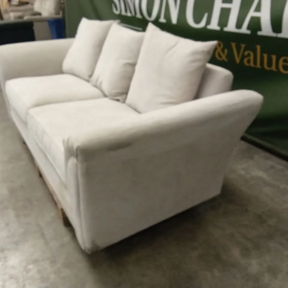 DURY FABRIC 3 SEATER SCATTER BACK SOFA - NATURAL RRP £499