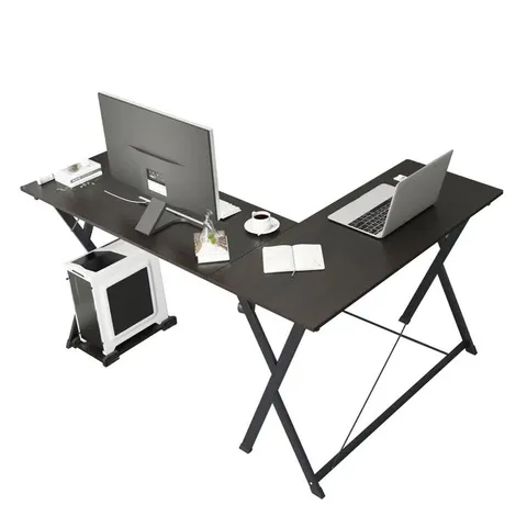 BOXED ABDULHAMEED L-SHAPED METAL BASE COMPUTER DESK (1 BOX)