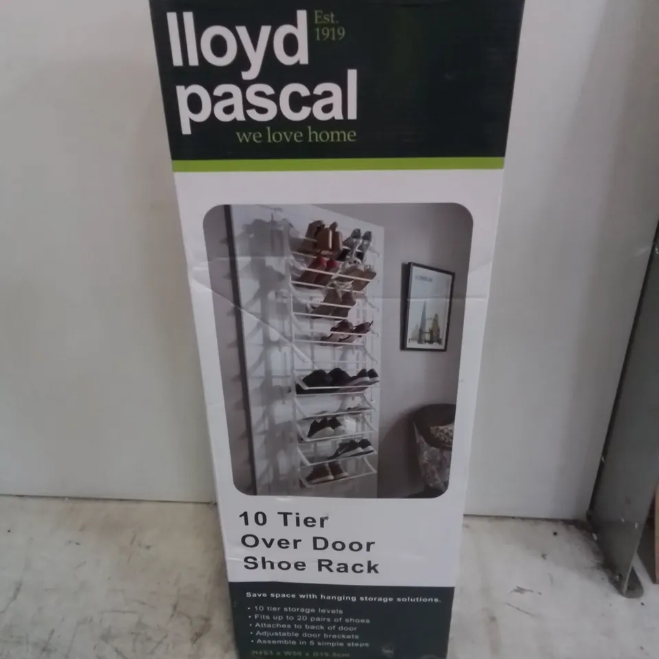 BOXED 20 PAIR OVER DOOR SHOE ORGANISER (1 BOX)