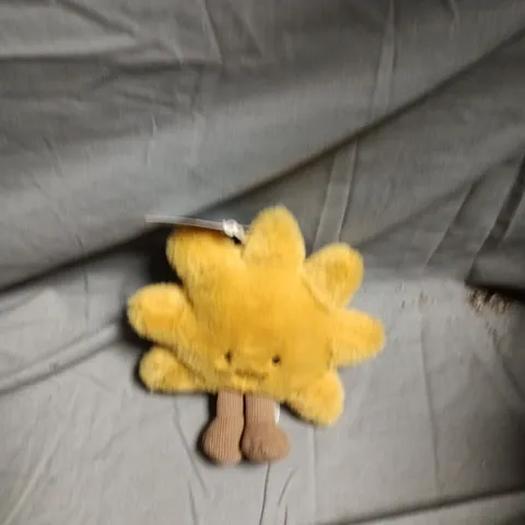 JELLYCAT AMUSEABLE SUN BAG CHARM, JELLYCAT LONDON β YELLOW SUN WITH BROWN FEET