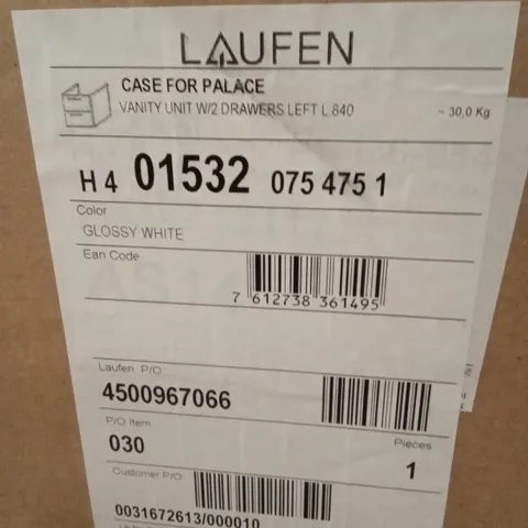 BRAND NEW BOXED LAUFEN VANITY UNIT W/2 DRAWERS