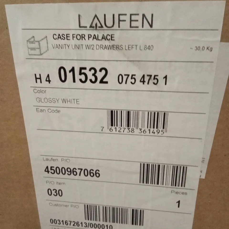 BRAND NEW BOXED LAUFEN VANITY UNIT W/2 DRAWERS