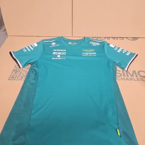 ASTON MARTIN COGNIZANT FORMULA ONE TEAM POLO SHIRT – TEAL, MEN'S MEDIUM