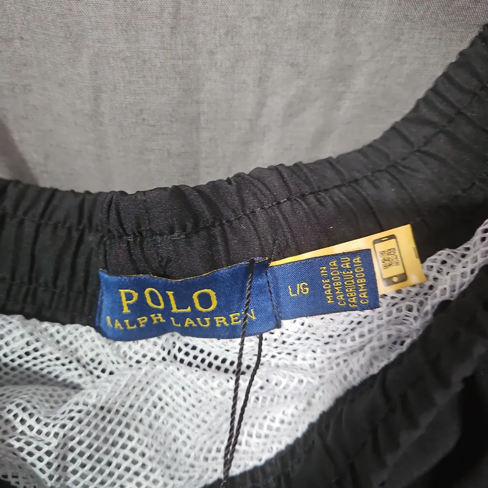 POLO RALPH LAUREN BLACK SWIM SHORTS – MEN'S, SIZE L