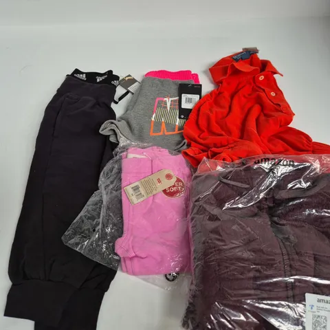 APPROXIMATELY 90 ASSORTED GIRLS CLOTHING ITEMS IN VARIOUS SIZES, STYLES & COLOURS TO INCLUDE BRANDS SUCH AS LITTLE NIKE, ADIDAS, POLO RALPH LAUREN, ETC - COLLECTION ONLY