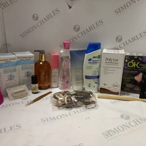 LOT OF HOUSEHOLD ITEMS TO INCLUDE POLYTAR SCALP SHAMPOO, ETC
