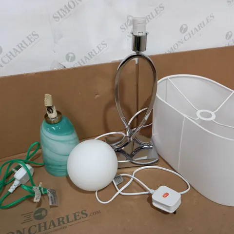 LOT OF 2 JOHN LEWIS PLANET DUAL LIT TABLE LAMP & TOM CHROME TABLE LAMP
