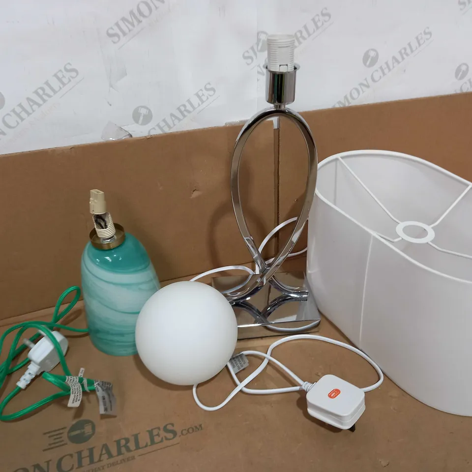 LOT OF 2 JOHN LEWIS PLANET DUAL LIT TABLE LAMP & TOM CHROME TABLE LAMP