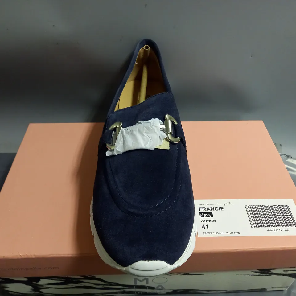 MODA IN PELLE FRENCH LOAFER IN BLUE - SIZE 41