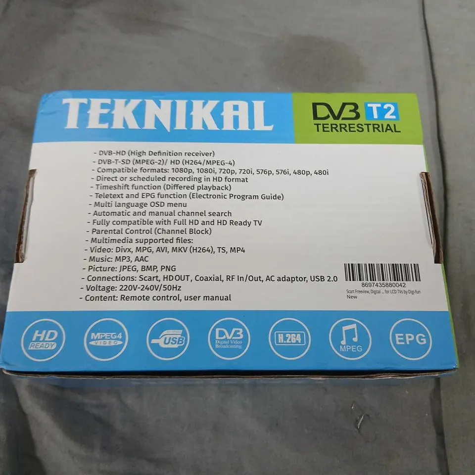 Teknikal DVB-T2 Full HD Digital Receiver (Set-Top Box) – Boxed, Remote Included