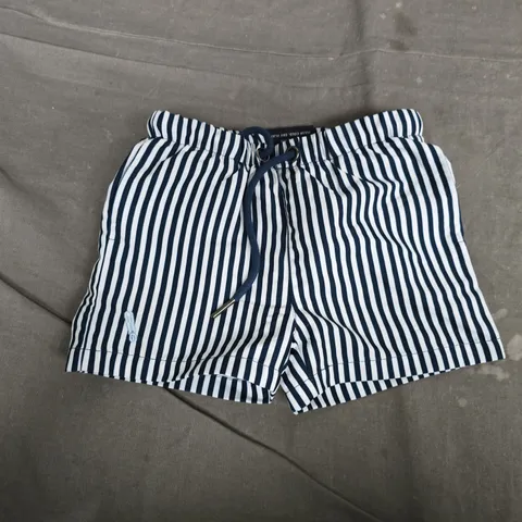 ZIPSTER BOYS' NAUTICAL STRIPE SWIM TRUNKS, 18-24M