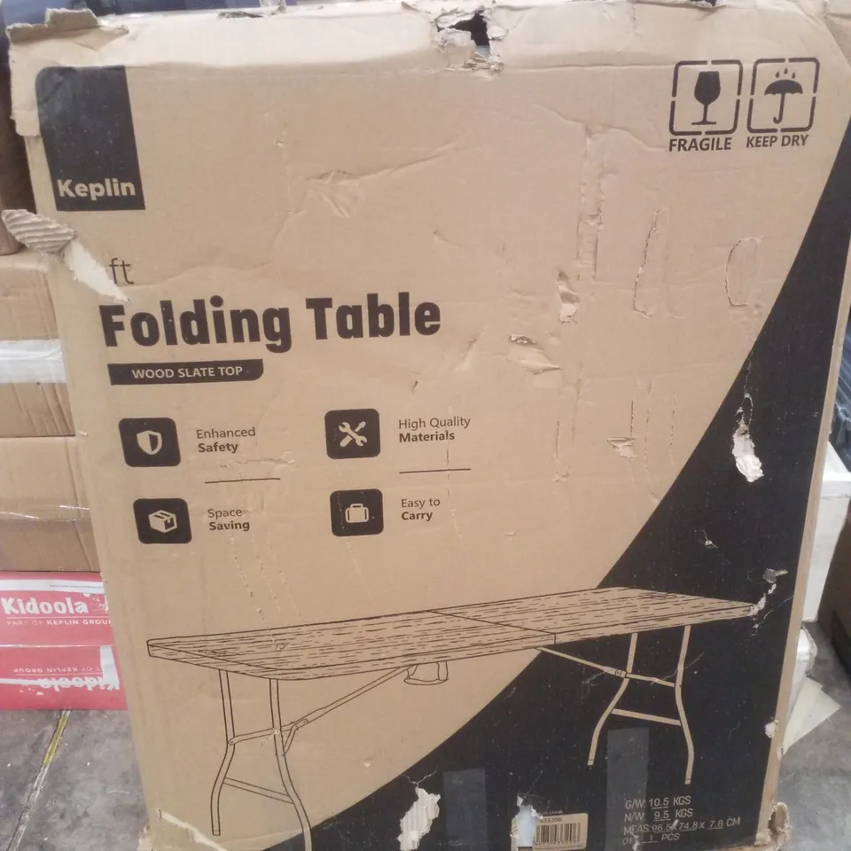 BOXED KEPLIN 6FT FOLDING TABLE