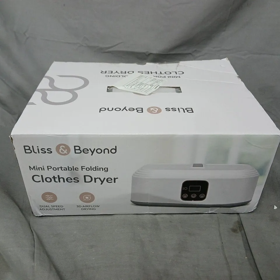 BOXED BLISS & BEYOND MINI PORTABLE FOLDING CLOTHES DRYER