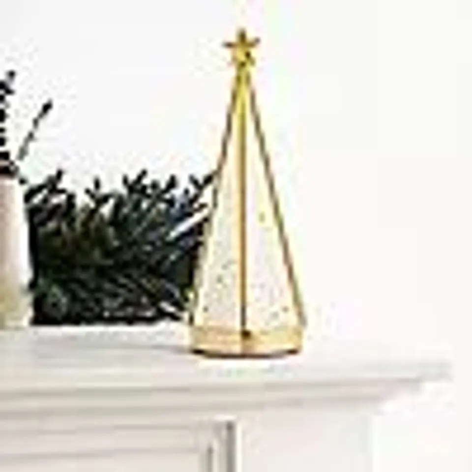 HOME STORIES PRE LIT GOLD MERCURY GLASS STAR OR TREE