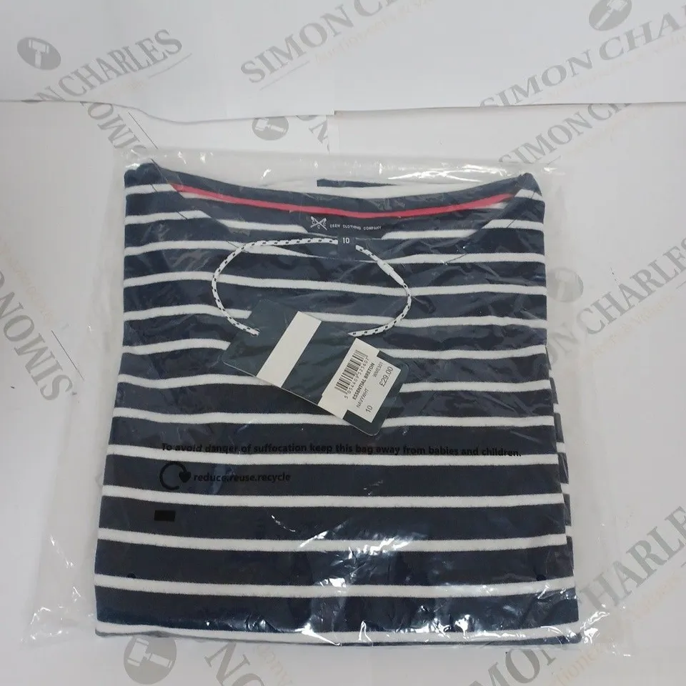 BAGGED CREW CLOTHING COMPANY STRIPE T-SHIRT SIZE 10