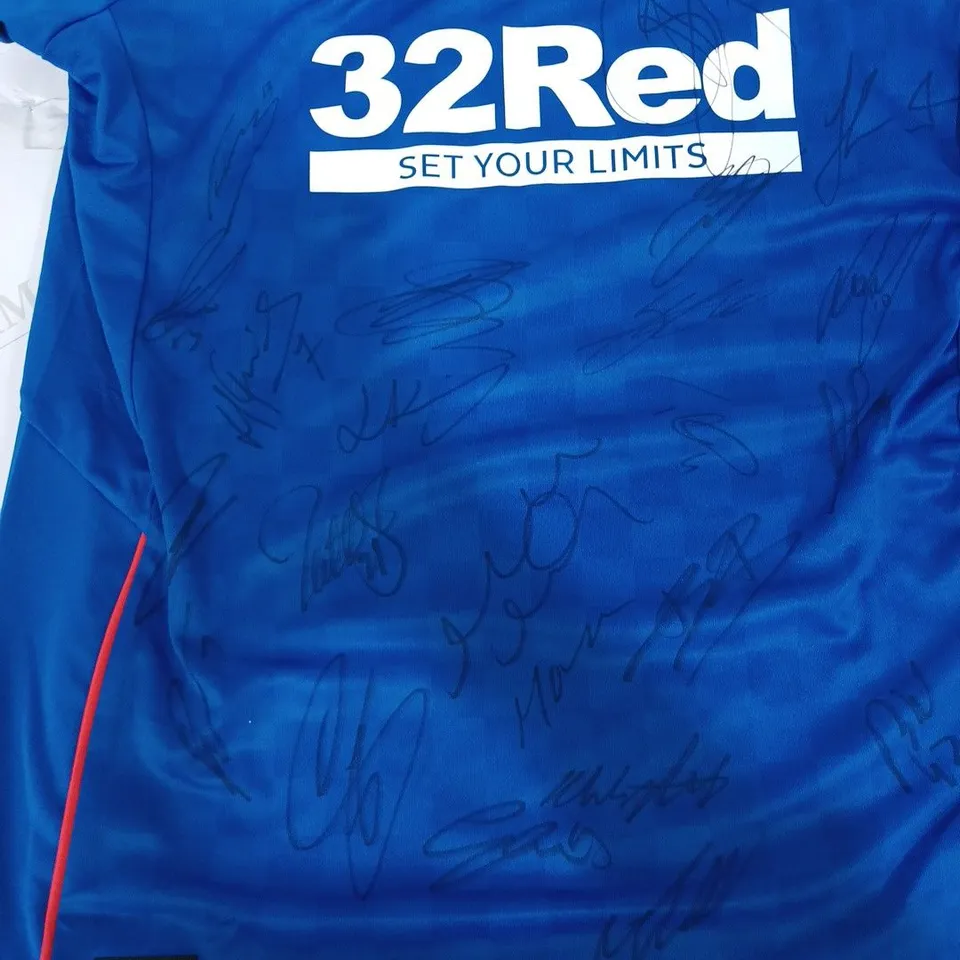 RANGERS 2022/23 HOME REPLICA SHIRT SIGNED 