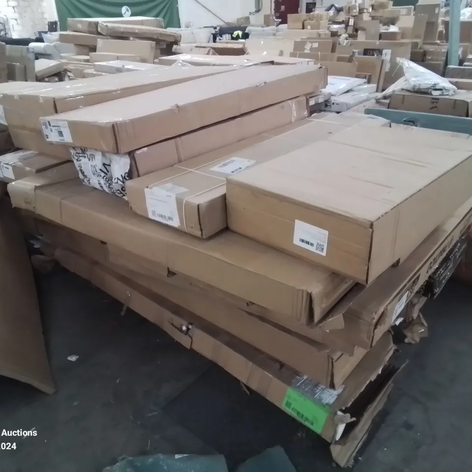 PALLET OF ASSORTED FLAT PACK FURNITURE PARTS