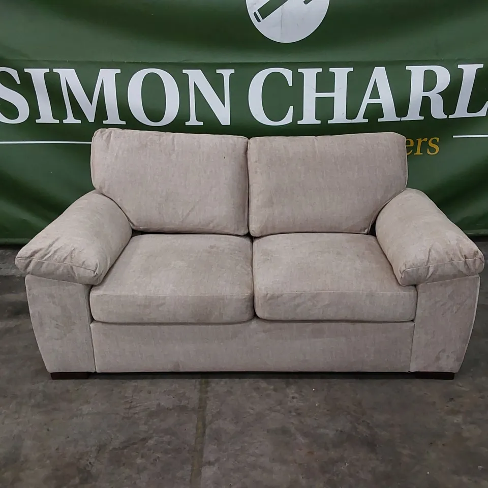 DESIGNER SOFA FABRIC UPHOLSTERED 2 SEATER SOFA