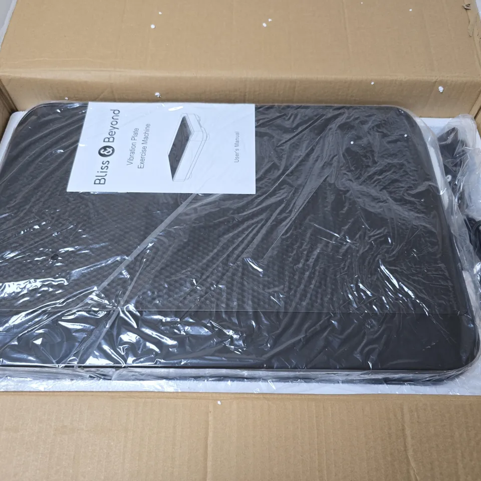 BOXED BLISS & BEYOND VIBRATION EXERCISE MACHINE IN BLACK