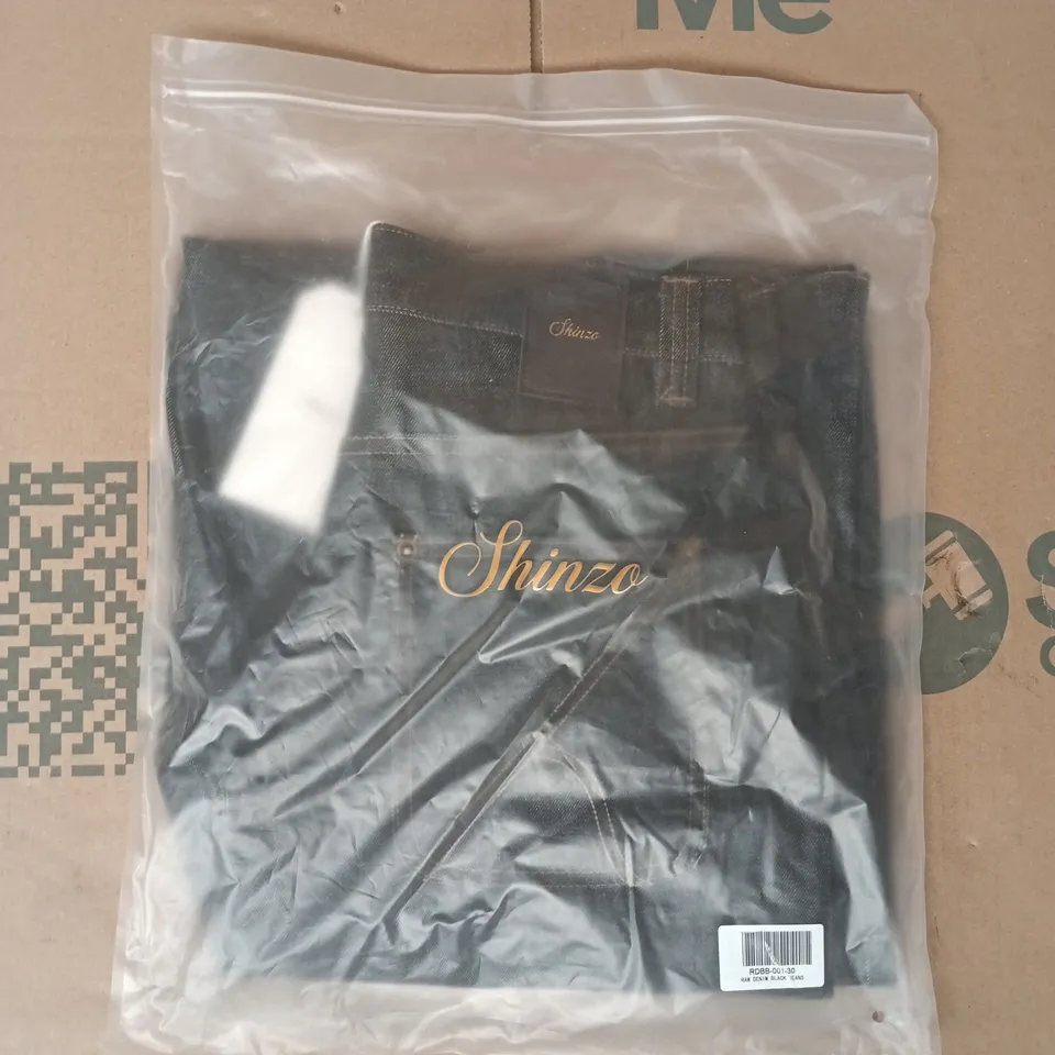 BAGGED SHINZO DENIM JEANS IN BLACK SIZE UNSPECIFIED