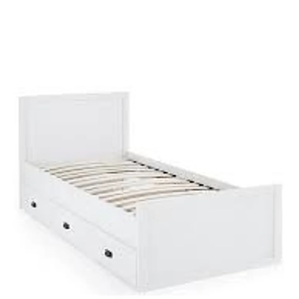 BOXED JACKSON SINGLE BED - WHITE (2 BOXES)