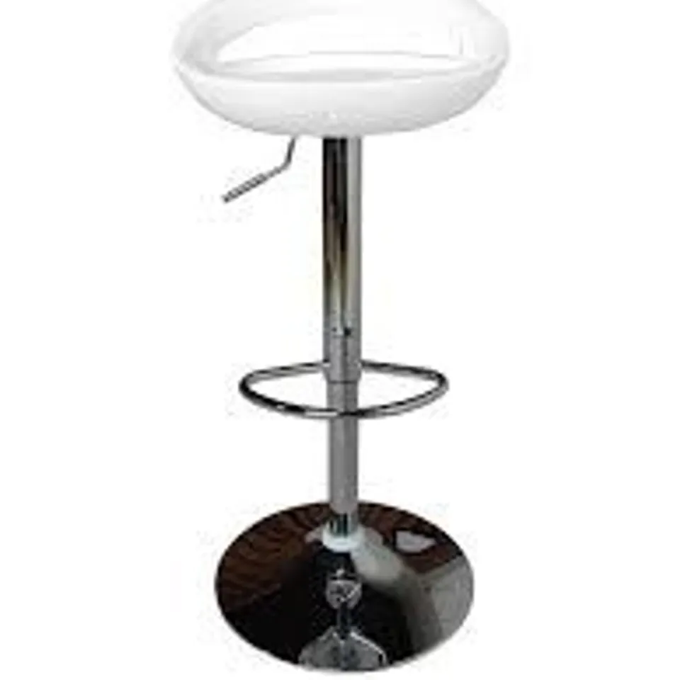 BOXED AVANTI BAR STOOL IN WHITE AND CHROME RRP £90