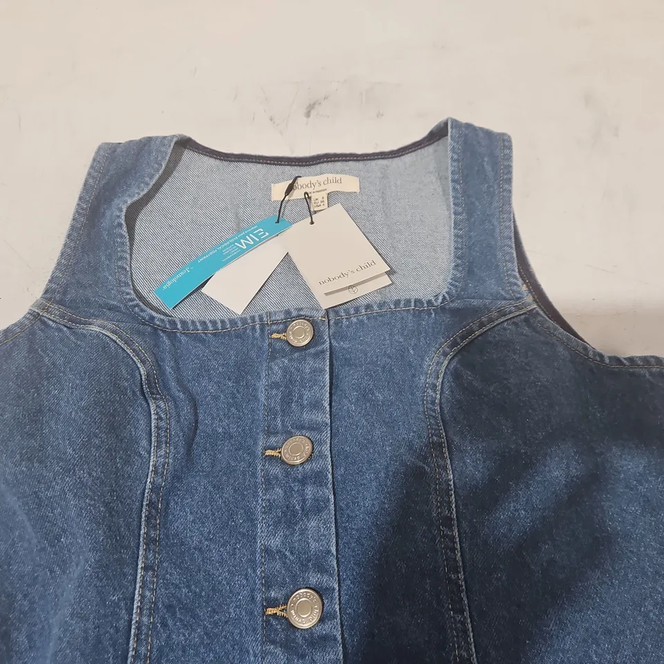 NOBODYS CHILD HARVEY FITTED DENIM MINI DRESS - UK 8