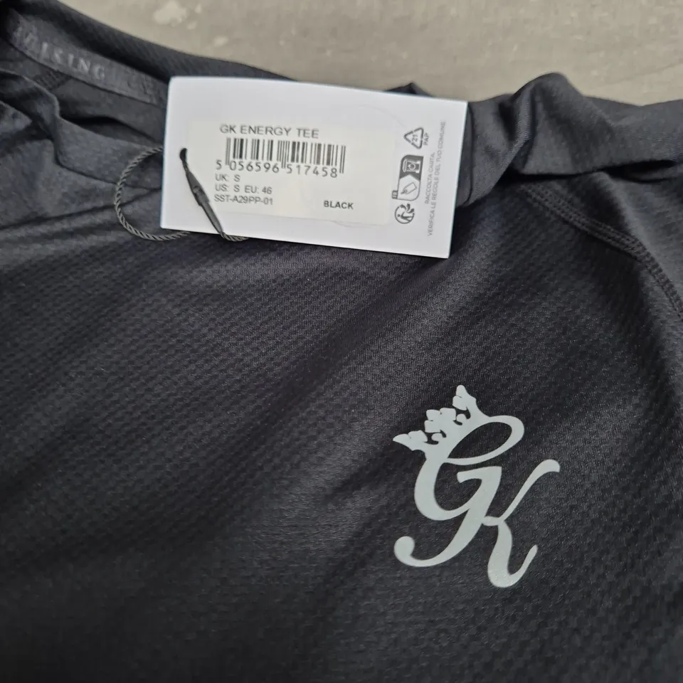 GK ENERGY TEE – BLACK T-SHIRT (SIZE S, UNISEX)