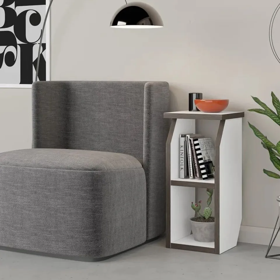 BOXED AKIE SIDE TABLE WITH STORAGE (1 BOX)