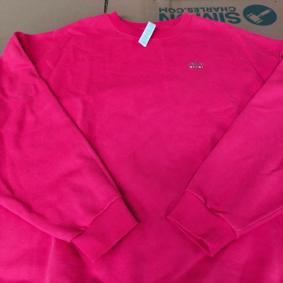 ALO YOGA SWEATSHIRT – PINK - SIZE L