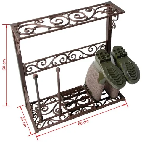 BOXED ESSCHERT DESIGN BOOT RACK SIZE S CAST IRON