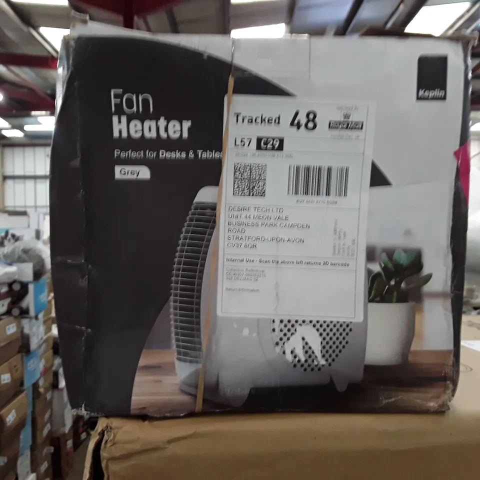 BOXED KEPLIN FAN HEATER -GREY 