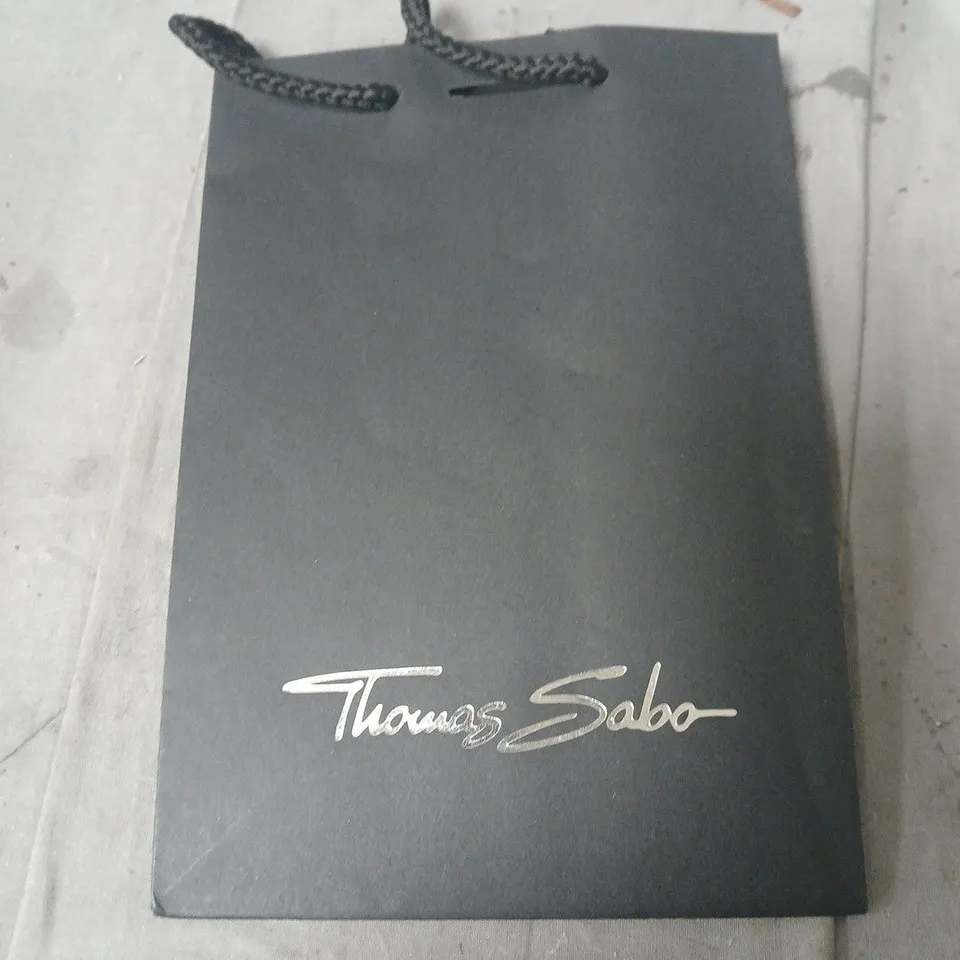 THOMAS SABO SILVER BRACELET WITH RED HEART GEM CHARM – BOXED-WITH GIFT BAG 