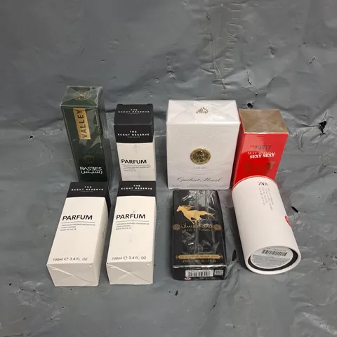 APPROXIMATELY 8 ASSORTED BOXED FRAGRANCES TO INCLUDE - THE SCENT RESERVE, ZARA MR C'EST SUBLIME, LATTAFA OPULENT MUSK, ETC.