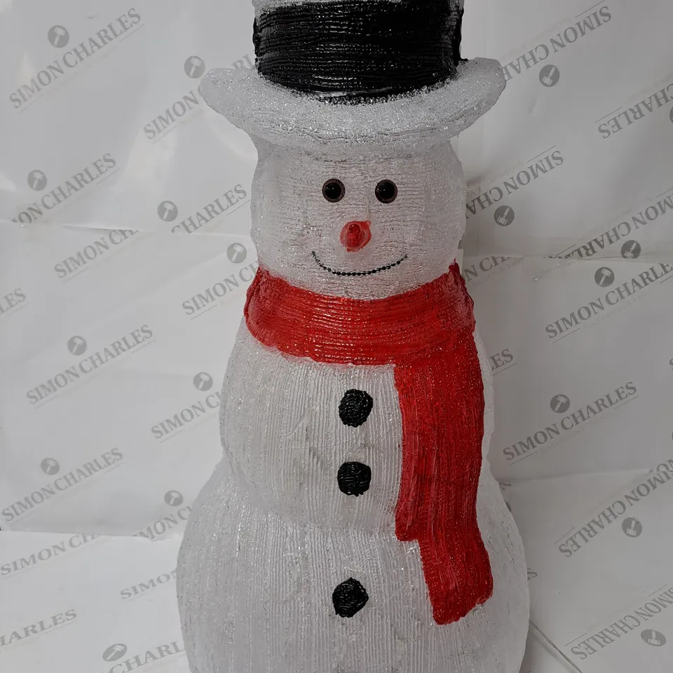 ACRYLIC OUTDOOR 70 CM LIGHT UP SNOWMAN RRP £89.99