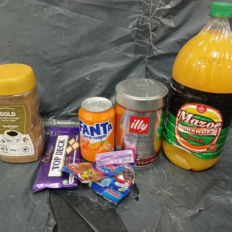 APPROXIMATELY 5 ASSORTED FOOD &DRINK ITEMS TO INCLUDE - CADBURYS, SWEETS AND COFFEE  - COLLECTION ONLY