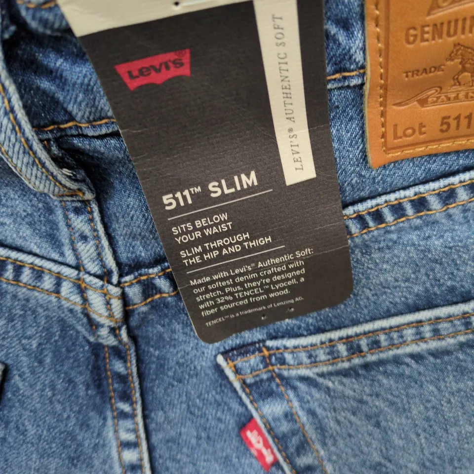 LEVI'S 511 SLIM JEANS – BLUE DENIM – MEN'S W32 L32