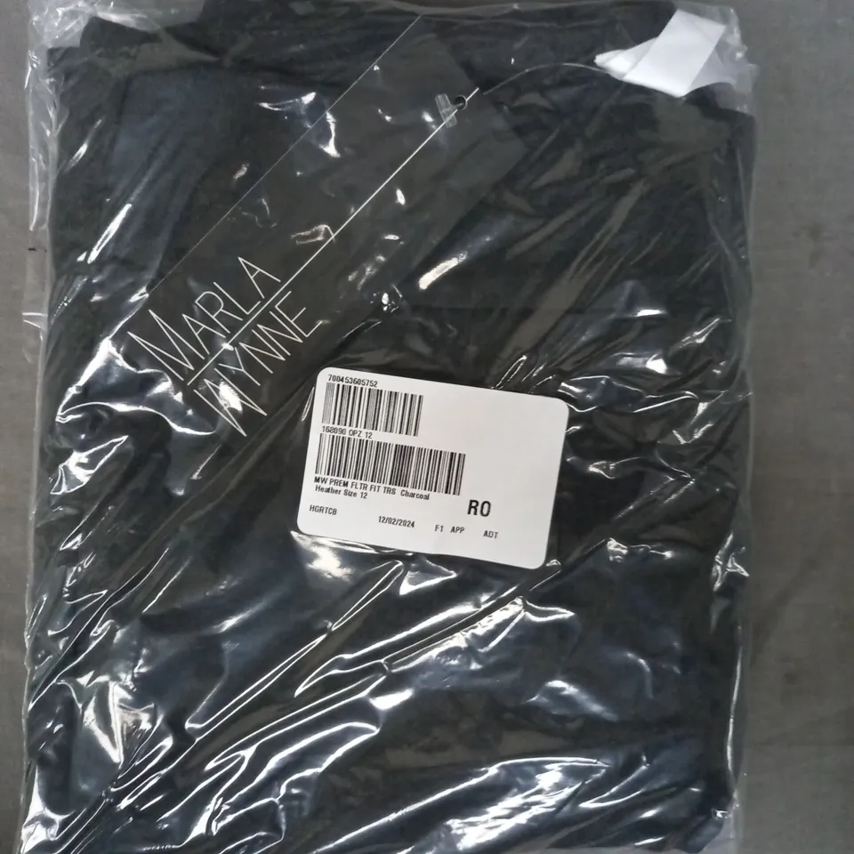MARLA WYNNE TROUSERS IN CHARCOAL SIZE 12