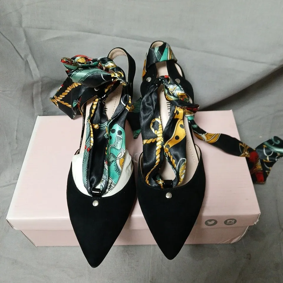 CAPOLLINI ZAPATOS DESIGNER SHOES, BLACK SUEDE, WOMEN'S UK 4.5 (EU 37) – BOXED