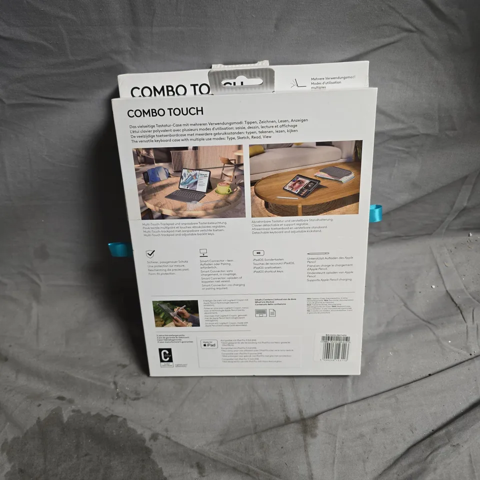 5 X LOGITECH COMBO TOUCH KEYBOARD CASE WITH TRACKPAD FOR IPAD PRO 11-INCH (M4) – DARK GREY – BOXED. NON UK PRODUCT VERSIONS