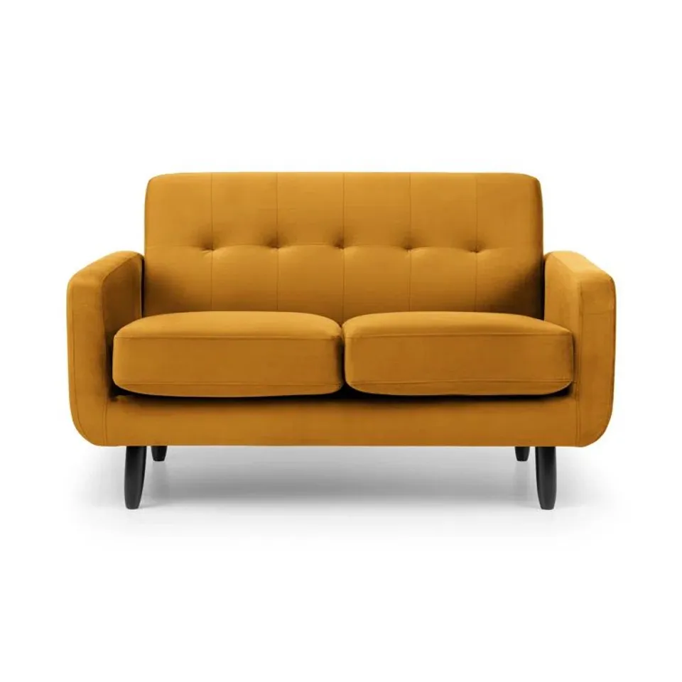 BOXED JEAN 2 SEATER SOFA UPHOLSTERY COLOUR: MUSTARD