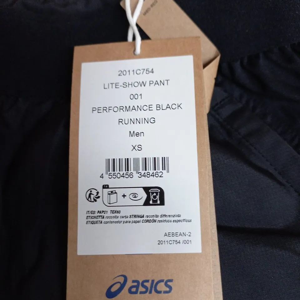 ASICS LITE-SHOW PANT – MEN'S RUNNING PANTS, BLACK, XS