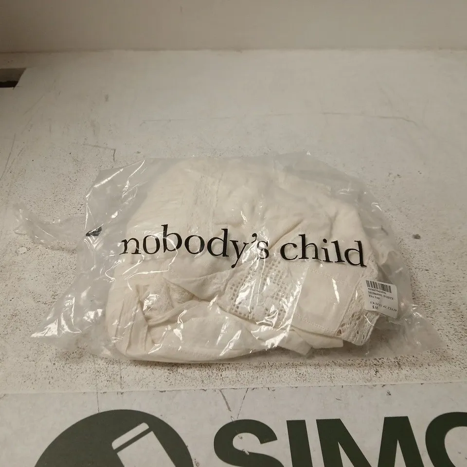 NOBODY'S CHILD ELSA TOP – WHITE, UK 14 (EU 42)